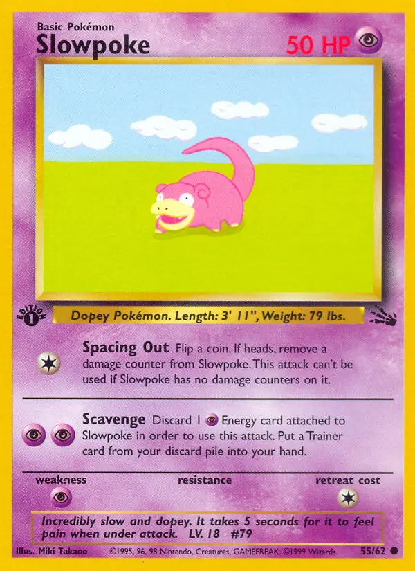 Slowpoke Common rarity Fossil Pokémon card price — $6.48