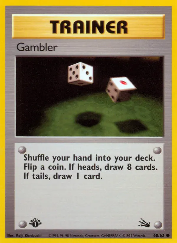 Gambler Common rarity Fossil Pokémon card price — $6.23