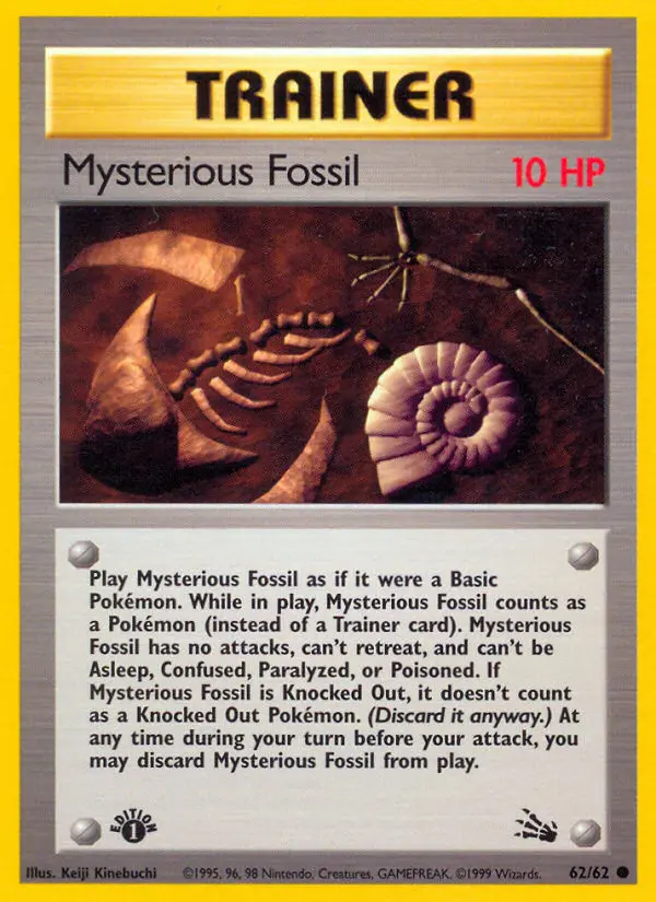 Mysterious Fossil Common rarity Fossil Pokémon card price — $1.54