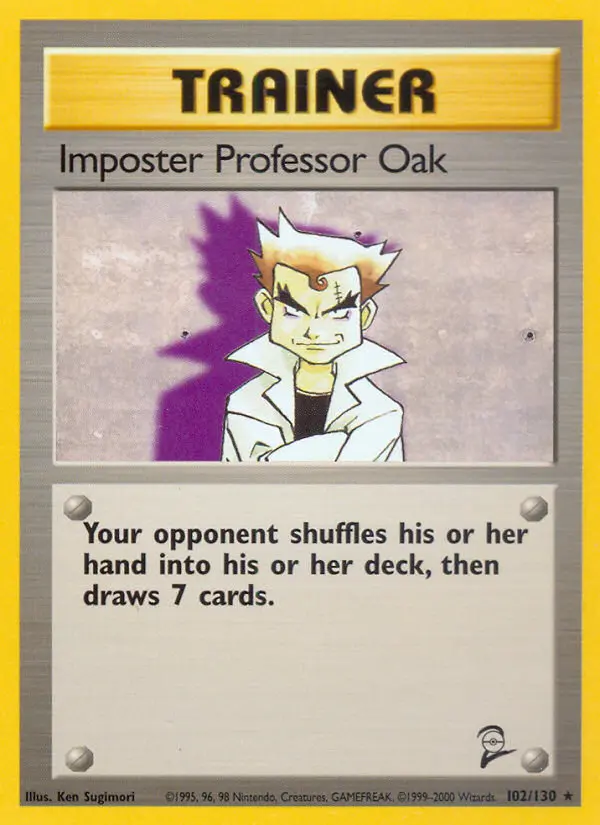 Impostor Professor Oak Rare rarity Base Set 2 Pokémon card price — $3.81