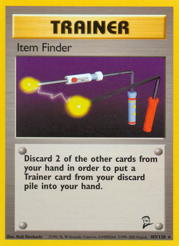 Item Finder Rare rarity Base Set 2 Pokémon card price — $7.96