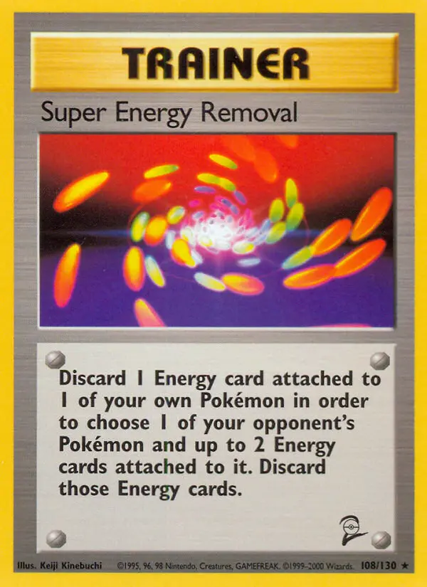 Super Energy Removal Rare rarity Base Set 2 Pokémon card price — $2.90