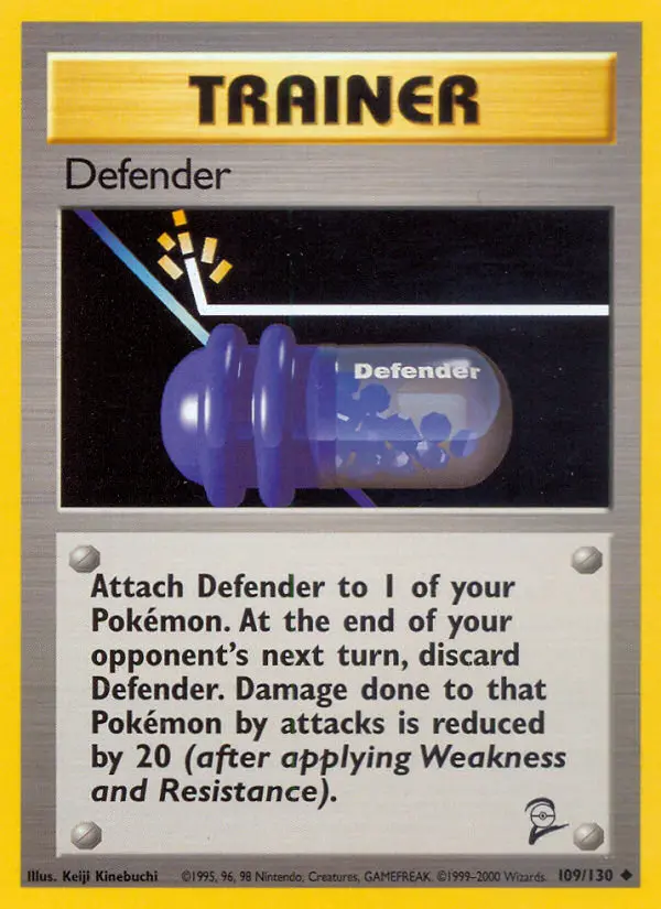 Defender Uncommon rarity Base Set 2 Pokémon card price — $0.55