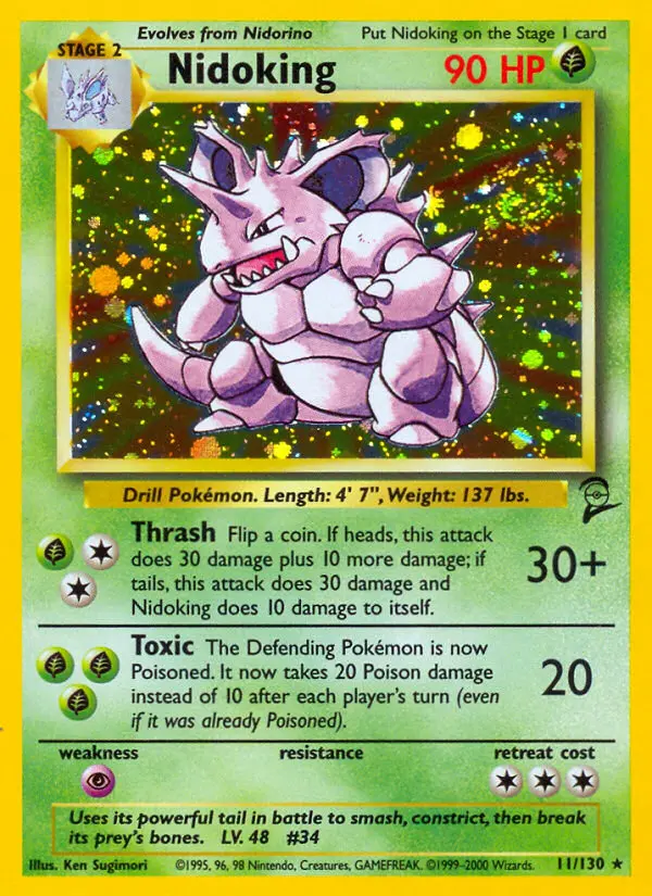 Nidoking Rare rarity Base Set 2 Pokémon card price — $42.69