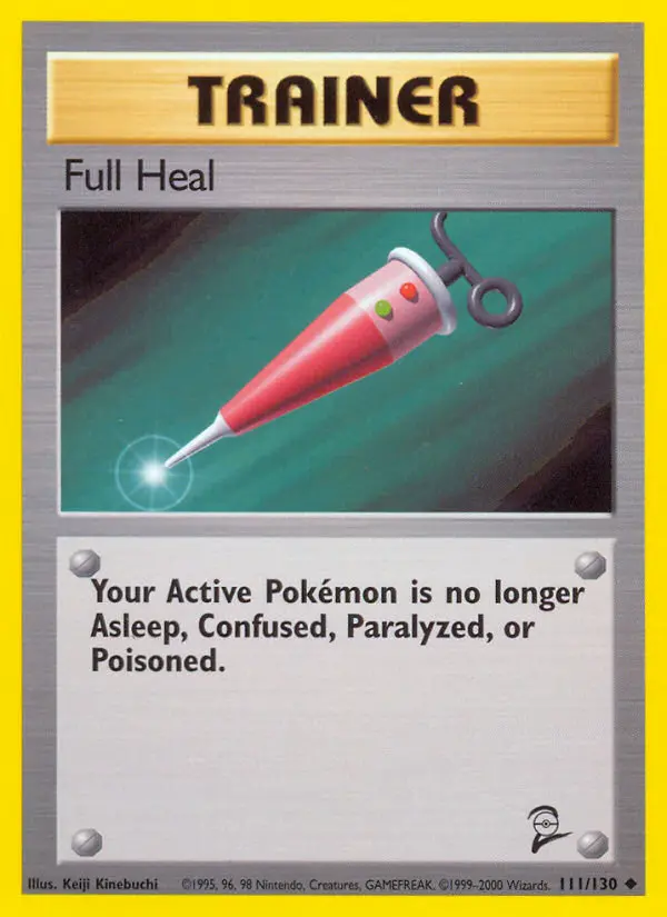 Full Heal Uncommon rarity Base Set 2 Pokémon card price — $0.45