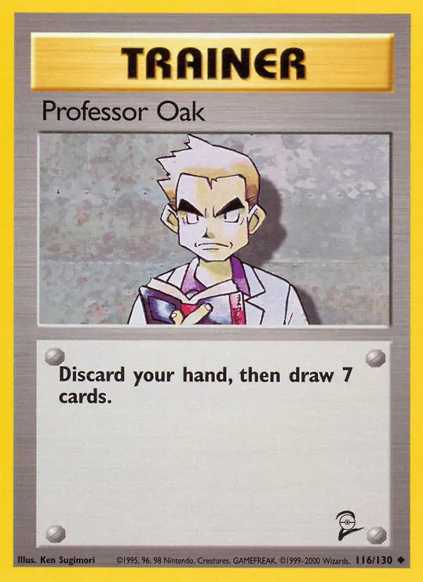 Professor Oak Uncommon rarity Base Set 2 Pokémon card price — $1.22
