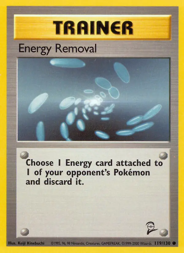Energy Removal Common rarity Base Set 2 Pokémon card price — $0.39