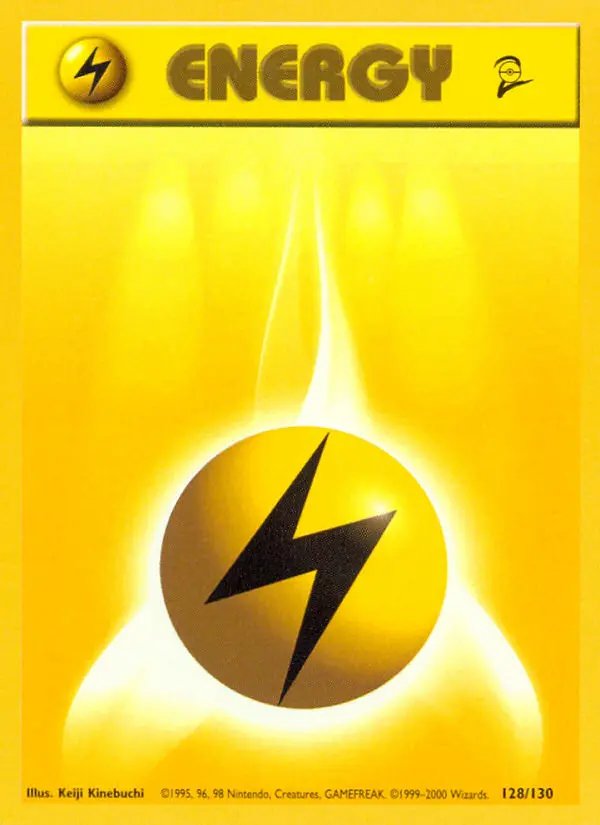 Lightning Energy Common rarity Base Set 2 Pokémon card price — $0.29