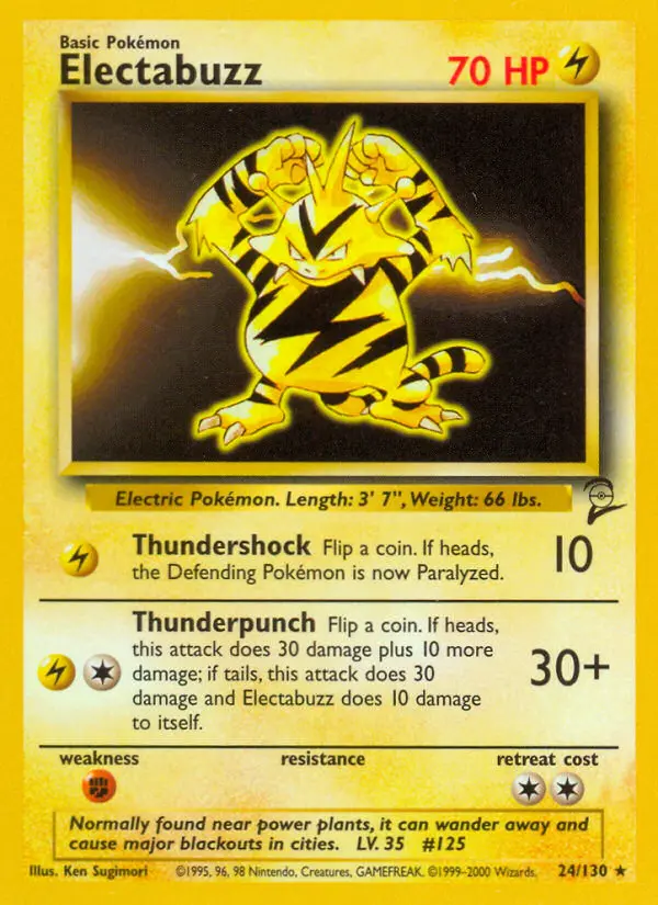 Electabuzz Rare rarity Base Set 2 Pokémon card price — $3.20