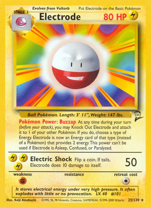 Electrode Rare rarity Base Set 2 Pokémon card price — $5.48