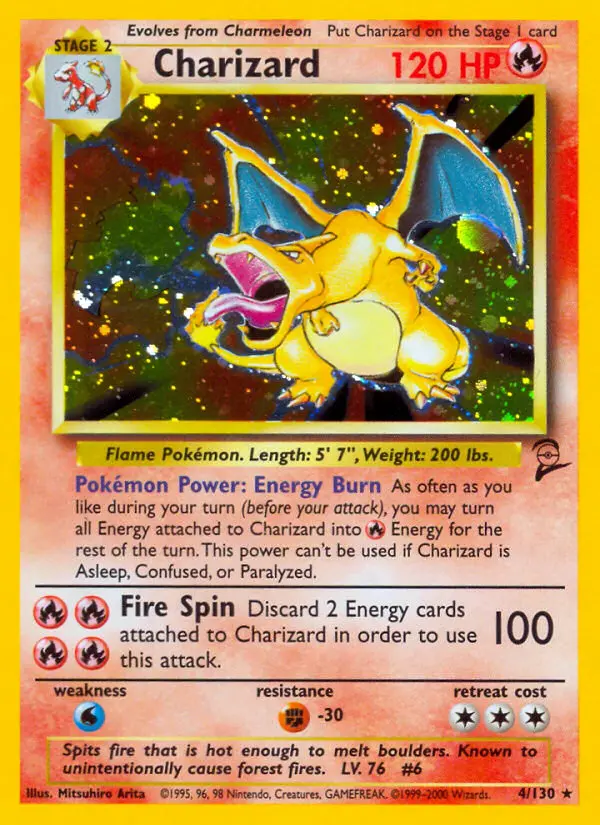 Charizard Rare rarity Base Set 2 Pokémon card price — $466.74