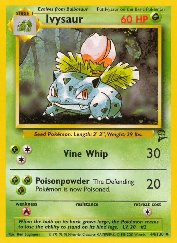 Ivysaur Uncommon rarity Base Set 2 Pokémon card price — $8.02