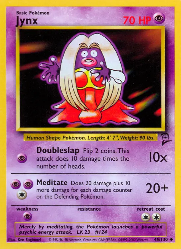 Jynx Uncommon rarity Base Set 2 Pokémon card price — $1.10