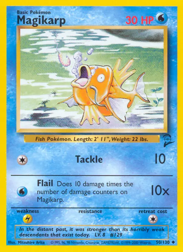 Magikarp Uncommon rarity Base Set 2 Pokémon card price — $2.37