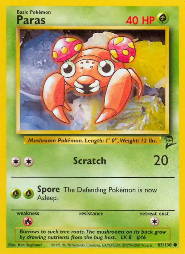 Paras Common rarity Base Set 2 Pokémon card price — $0.67