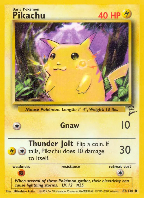 Pikachu Common rarity Base Set 2 Pokémon card price — $2.73