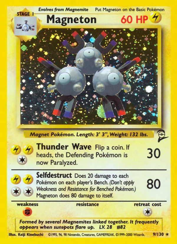 Magneton Rare rarity Base Set 2 Pokémon card price — $23.88