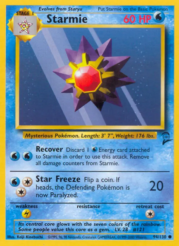Starmie Common rarity Base Set 2 Pokémon card price — $0.52