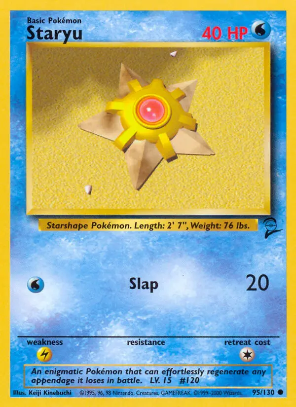 Staryu Common rarity Base Set 2 Pokémon card price — $0.51