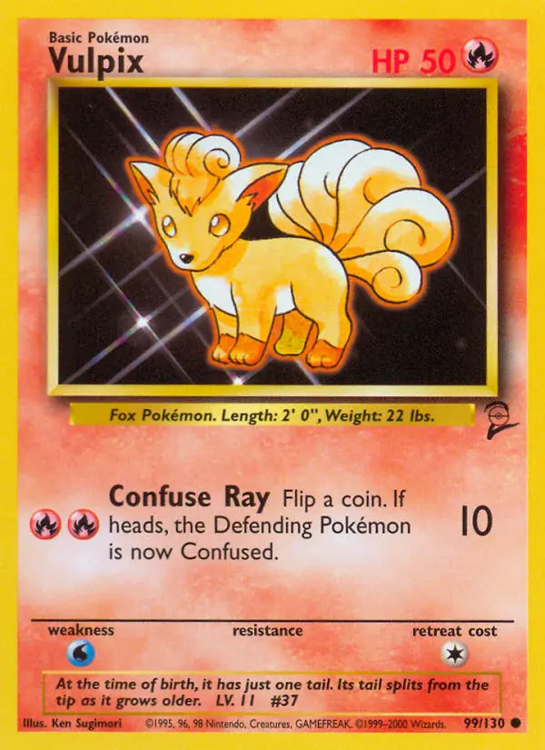 Vulpix Common rarity Base Set 2 Pokémon card price — $1.31
