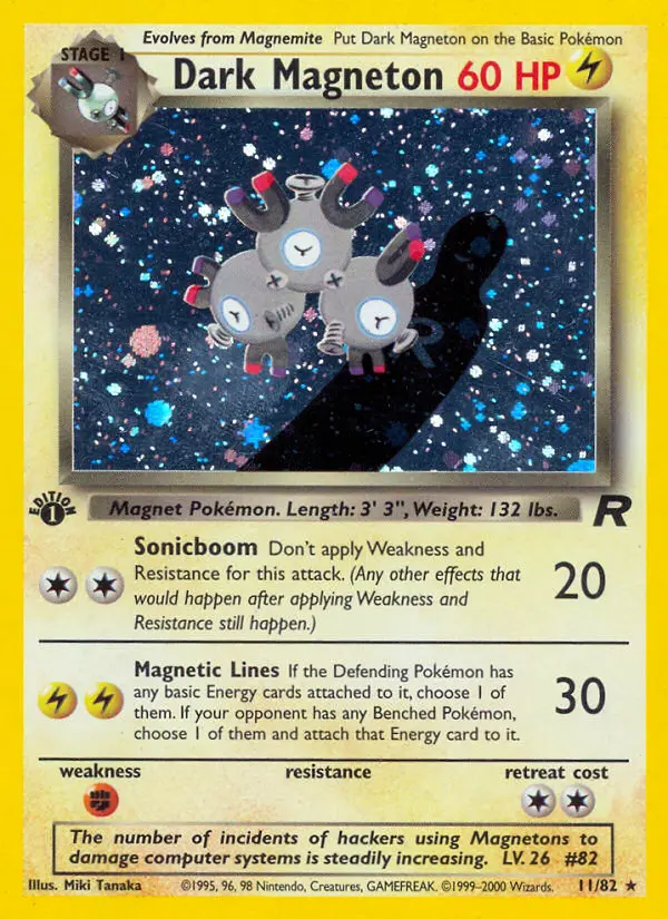 Dark Magneton Rare rarity Team Rocket Pokémon card price — $98.15