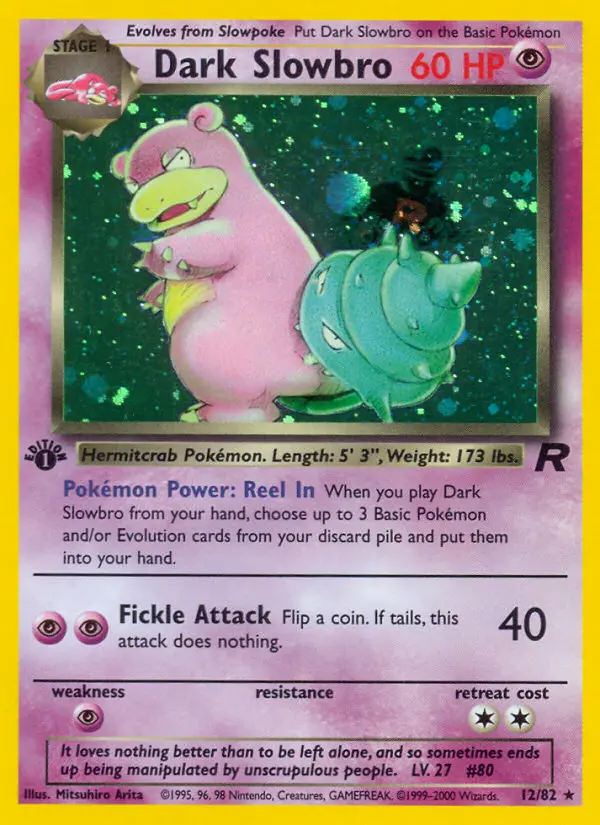 Dark Slowbro Rare rarity Team Rocket Pokémon card price — $96.30