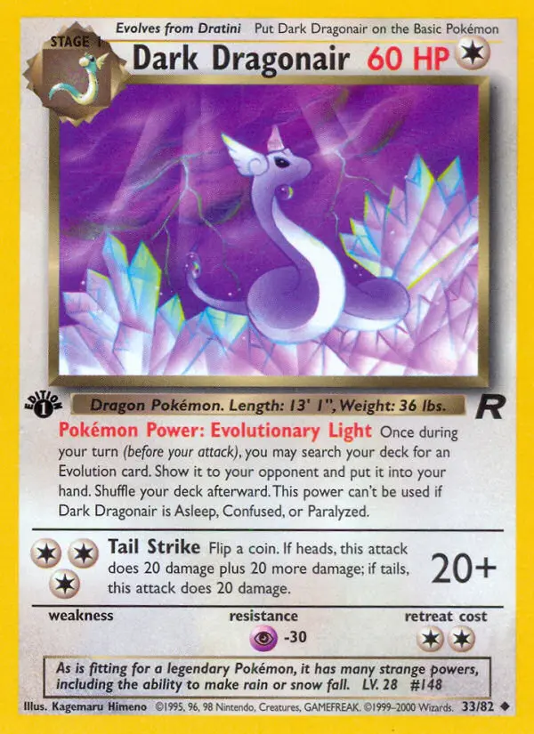 Dark Dragonair Uncommon rarity Team Rocket Pokémon card price — $14.43
