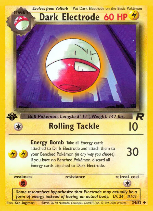 Dark Electrode Uncommon rarity Team Rocket Pokémon card price — $5.14