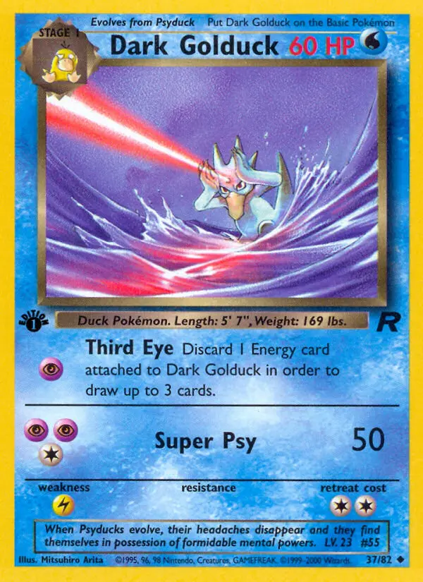 Dark Golduck Uncommon rarity Team Rocket Pokémon card price — $11.36