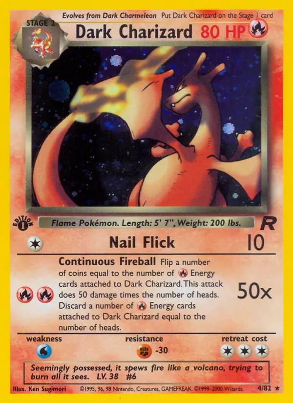 Dark Charizard Rare rarity Team Rocket Pokémon card price — $444.29