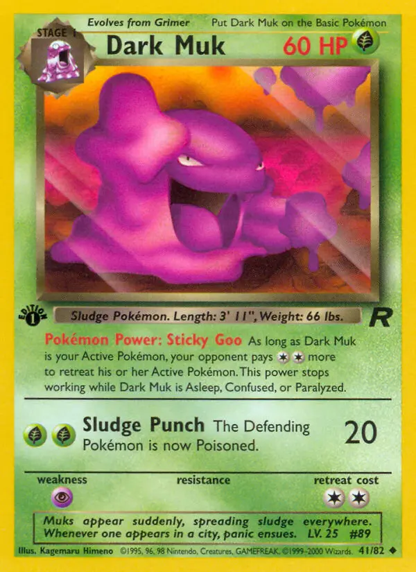 Dark Muk Uncommon rarity Team Rocket Pokémon card price — $5.44