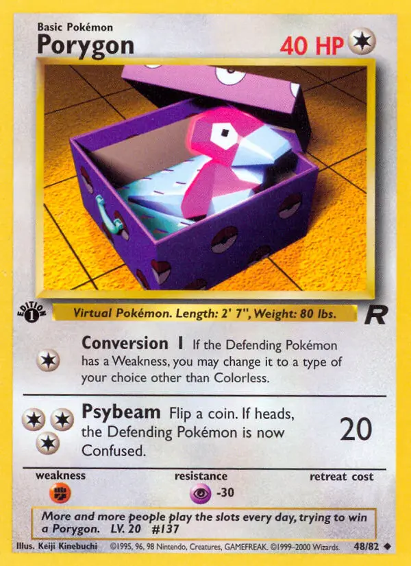Porygon Uncommon rarity Team Rocket Pokémon card price — $5.57