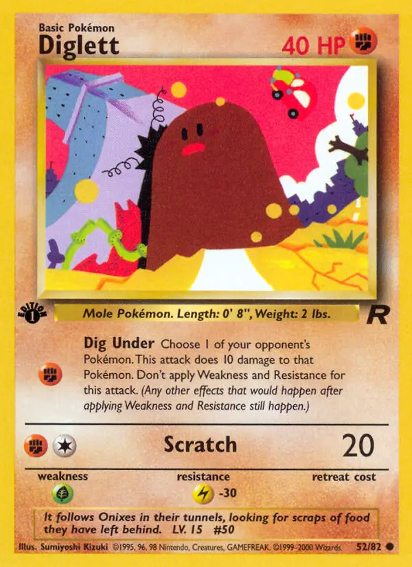 Diglett Common rarity Team Rocket Pokémon card price — $2.65