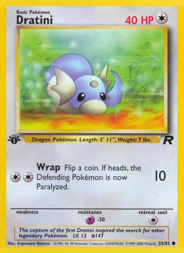 Dratini Common rarity Team Rocket Pokémon card price — $3.89