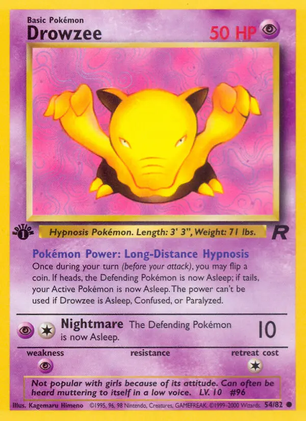 Drowzee Common rarity Team Rocket Pokémon card price — $1.75