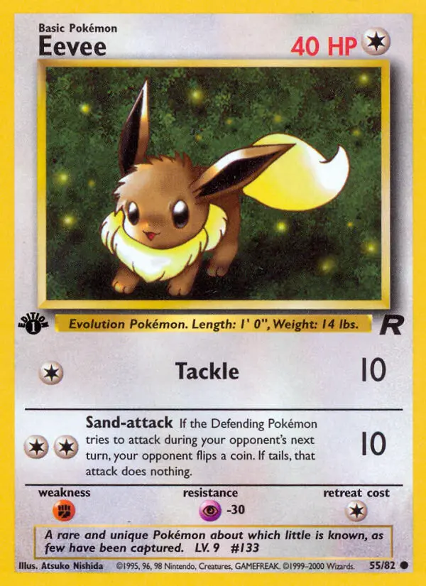 Eevee Common rarity Team Rocket Pokémon card price — $8.87