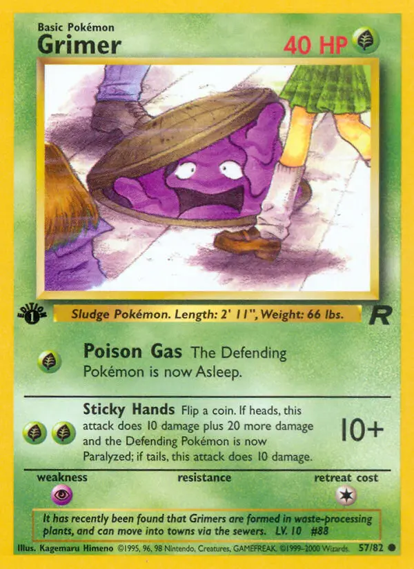 Grimer Common rarity Team Rocket Pokémon card price — $2.52