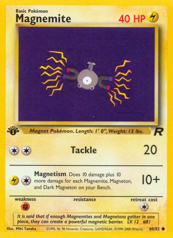 Magnemite Common rarity Team Rocket Pokémon card price — $2.10