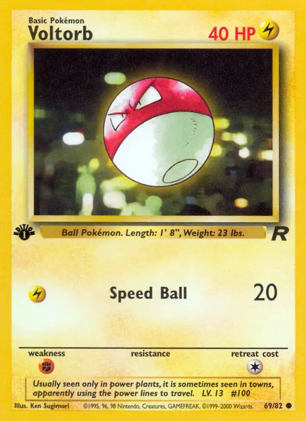 Voltorb Common rarity Team Rocket Pokémon card price — $1.92