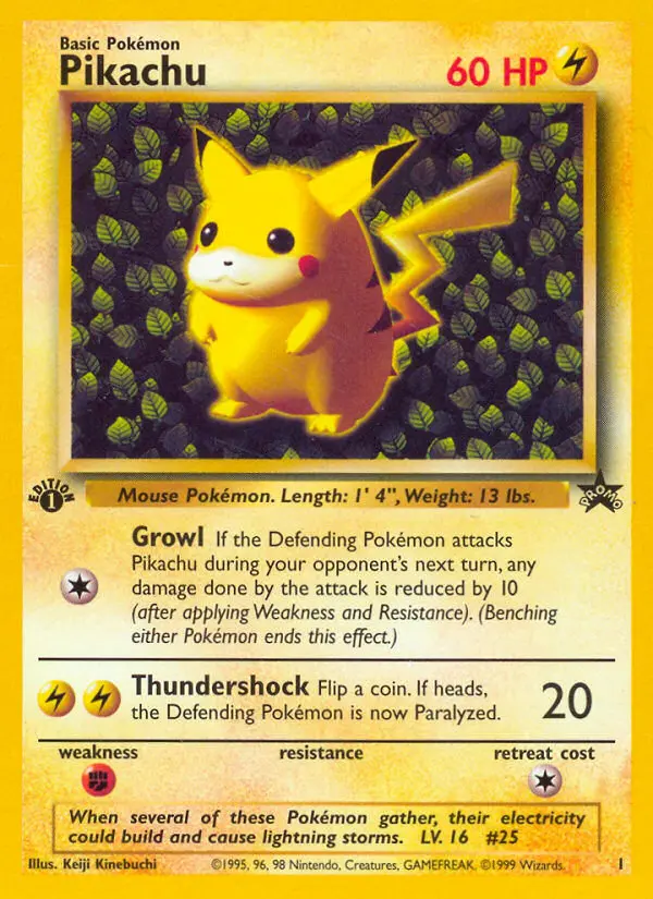 Pikachu Common rarity Wizards Black Star Promos Pokémon card price