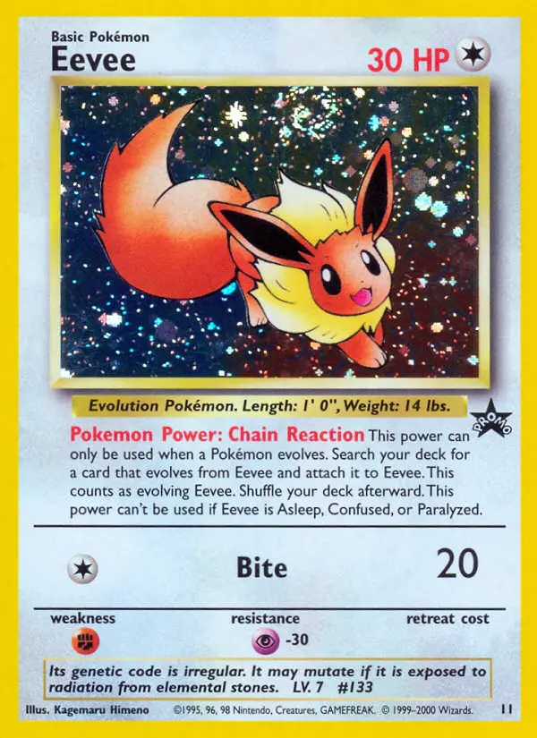 Eevee Common rarity Wizards Black Star Promos Pokémon card price