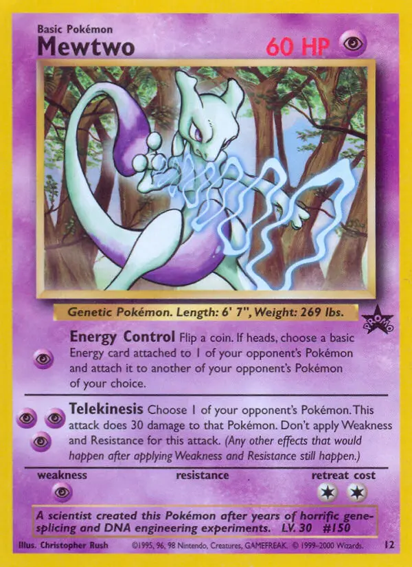 Mewtwo Common rarity Wizards Black Star Promos Pokémon card price