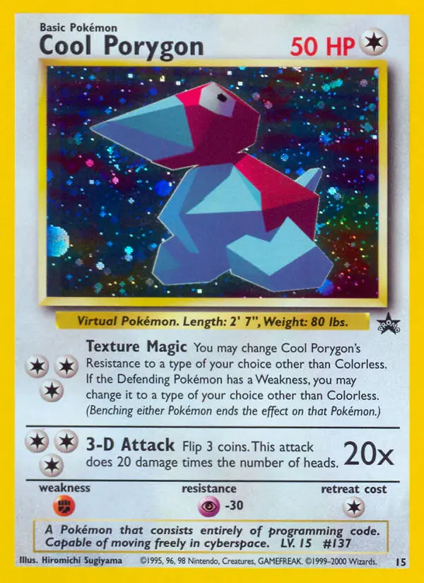 Cool Porygon Common rarity Wizards Black Star Promos Pokémon card price