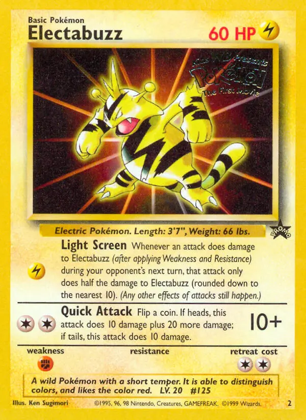 Electabuzz Common rarity Wizards Black Star Promos Pokémon card price