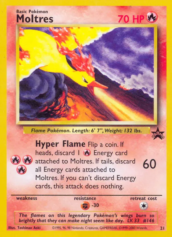 Moltres Common rarity Wizards Black Star Promos Pokémon card price
