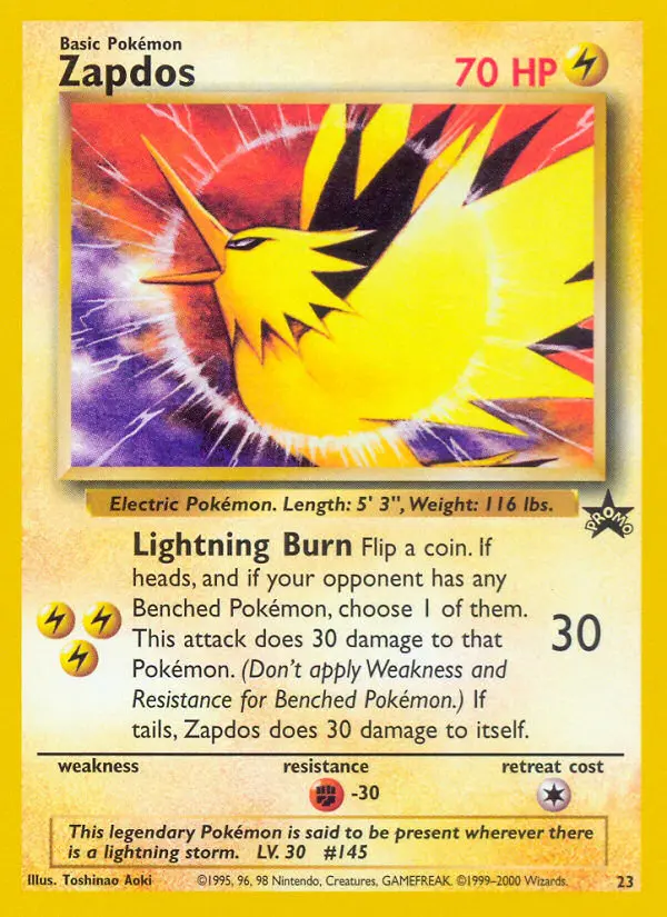 Zapdos Common rarity Wizards Black Star Promos Pokémon card price