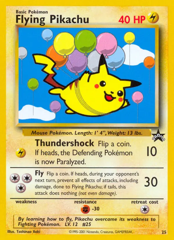Flying Pikachu Common rarity Wizards Black Star Promos Pokémon card price
