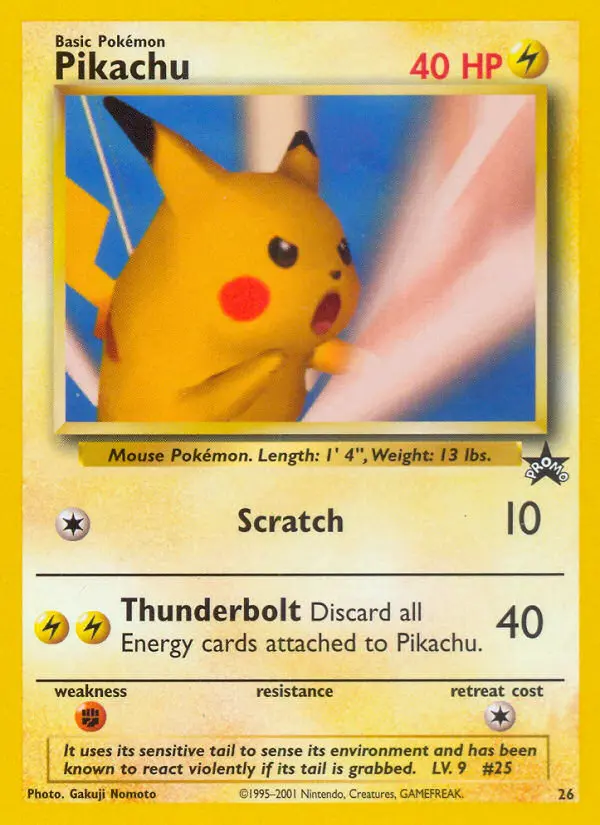 Pikachu Common rarity Wizards Black Star Promos Pokémon card price