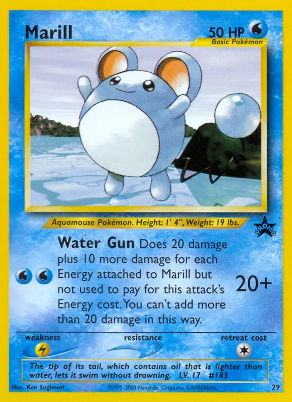 Marill Common rarity Wizards Black Star Promos Pokémon card price