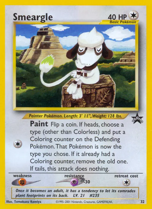 Smeargle Common rarity Wizards Black Star Promos Pokémon card price